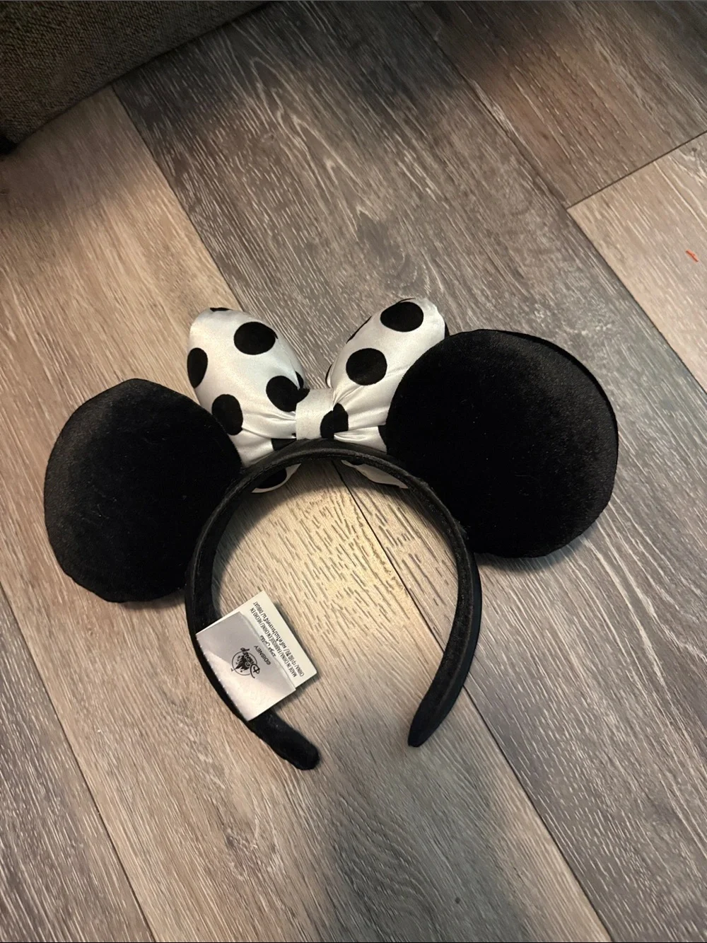 Black Polka Dot Bow Minnie Mouse Headband Kids Costume Accessory